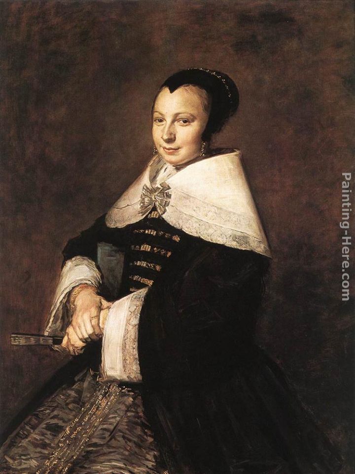 Portrait of a Seated Woman Holding a Fan painting - Frans Hals Portrait of a Seated Woman Holding a Fan art painting